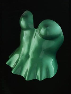Emerald Green Fiberglass Sculptural Bustier
