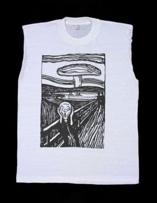 White Cotton Atomic Scream Graphic T-Shirt