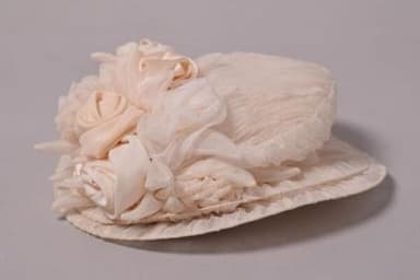 Pale Peach Pleated Chiffon Bridesmaid Hat