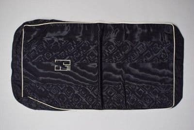 Black Taffeta Quilted Diamond Pyjama Case