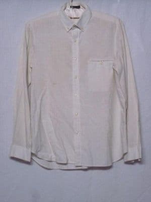 Cream Cotton Men's Dress Shirt