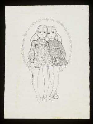 Children's Smock Dress Fashion Illustration