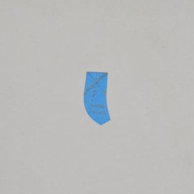 Blue Cardboard Tailoring Pattern Piece