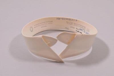 White Cotton Detachable Stand-Up Shirt Collar