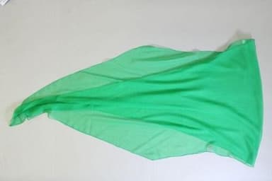Emerald Green Silk Chiffon Rectangular Scarf