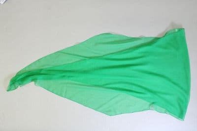 Emerald Green Silk Chiffon Rectangular Scarf