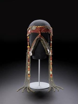 Embroidered Bedouin Niqab with Coins and Chains