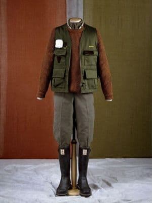 Shirt, checked cotton and wool, Cordings, part of fishing outfit, Great Britain, 1996.