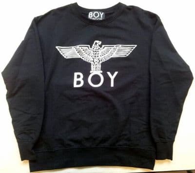 Black Cotton Eagle Graphic Sweatshirt
