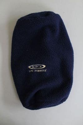 Navy Blue Nylon Fleece Beanie Hat