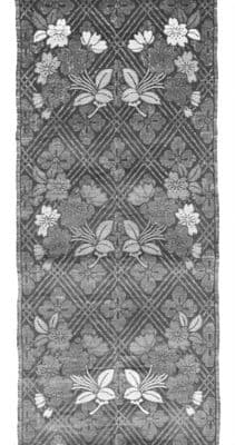 Charcoal Gray Brocaded Silk Twill Obi Sash