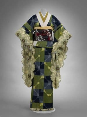 Obi by Serge Mouangue for Wafrica, resist-dyed jacquard-woven silk, Kyoto, 2010