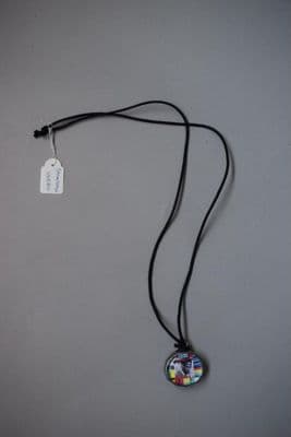 Black Cord Necklace with Malcolm X Pendant