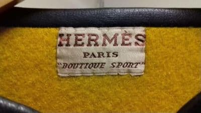 Mustard Yellow Navy Blue Wool Poncho