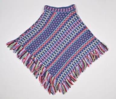 Hand-Knitted Shetland Wool Fair Isle Poncho