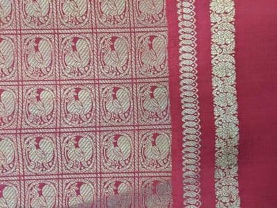 Red Silk Kanchipuram Sari with Gold Brocade