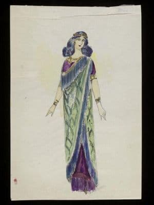 Sage Green Silk Indian Style Theatrical Sari