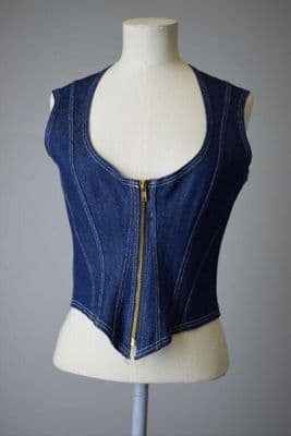 Denim bodice, designed by Claire Tranter, London, 1993