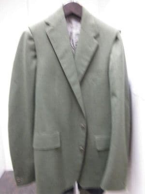 Sage Green Wool Deconstructed Sleeveless Jacket