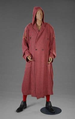 Burgundy Wool Hooded Djellaba Robe