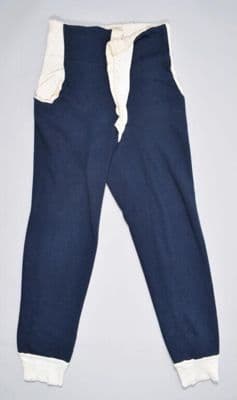 Navy Blue Cotton Jersey Tracksuit Trousers