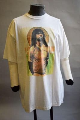 Cream Cotton Oversized Graphic Print T-Shirt