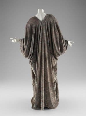 Olive Green Metallic Silk Velvet Caftan