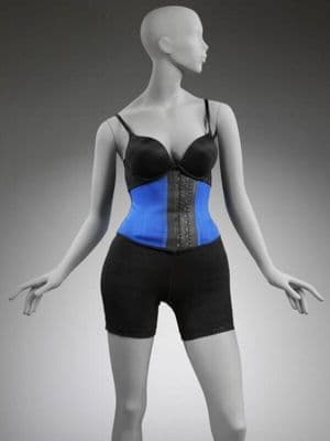 Royal Blue Latex Waist Training Corset