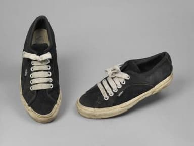 Black Suede Low-Top Sneakers with Cream Laces