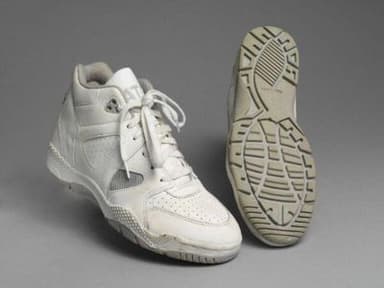 White Leather High-Top Athletic Trainers