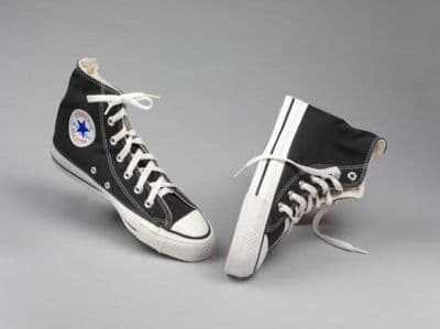 Black Canvas High-Top Converse Sneakers