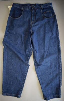 Indigo Cotton Denim Baggy Hip-Hop Jeans