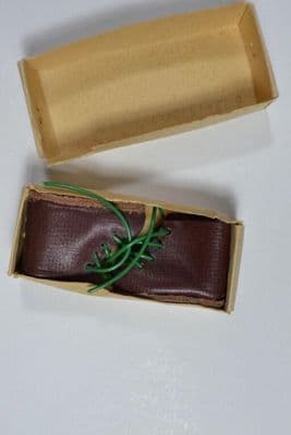 Brown PVC Leather Doll Ankle Boots