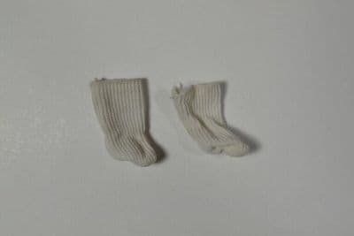 Doll's socks, white cotton, for Bleuette, 1950s