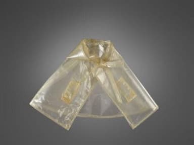 Clear PVC Doll Raincoat with Button Front