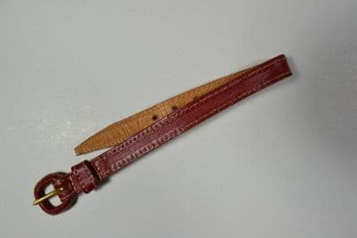 Doll's belt, red leather, for Bleuette, 1950s