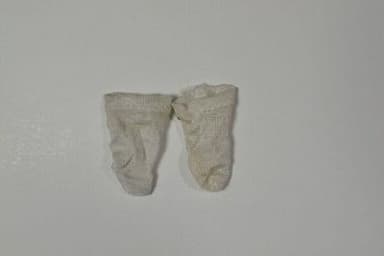 White Silk Knitted Doll Socks