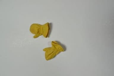 Golden Yellow Jersey Knit Doll Mittens