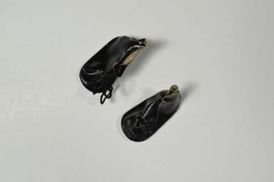 Black Oilcloth Mary Jane Doll Shoes