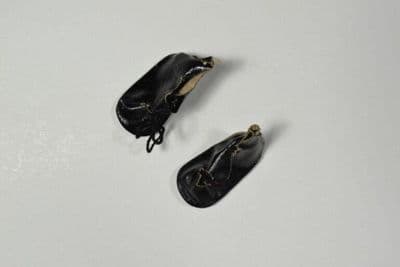 Doll's shoes, black, for Bleuette, 1950s