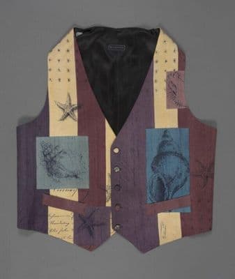 Hand-Painted Silk Patchwork Artist Waistcoat
