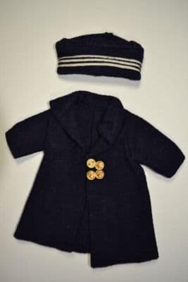 Navy Wool Double-Breasted Child's Sailor Coat