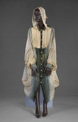 Cream Silk Contemporary Djellaba Dress