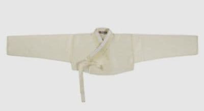 Cream Silk Korean Jeogori Jacket with Ties