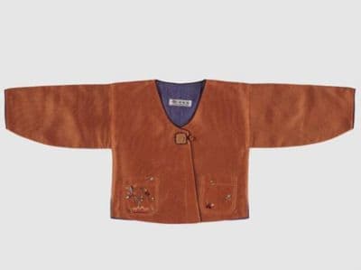 Rust Orange Quilted Cotton Korean Boys' Jeogori