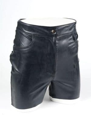 Black Latex Men's Hot Pants