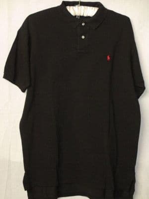 Black Cotton Piqué Polo Shirt