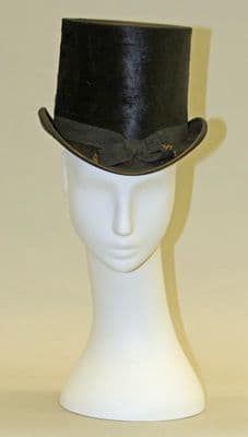 Black Wool Felt Riding Top Hat