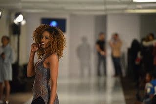 Charcoal Gray Silk Abstract Pattern Slip Dress