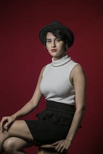 Charcoal Gray Wool Blend Mini Pencil Skirt